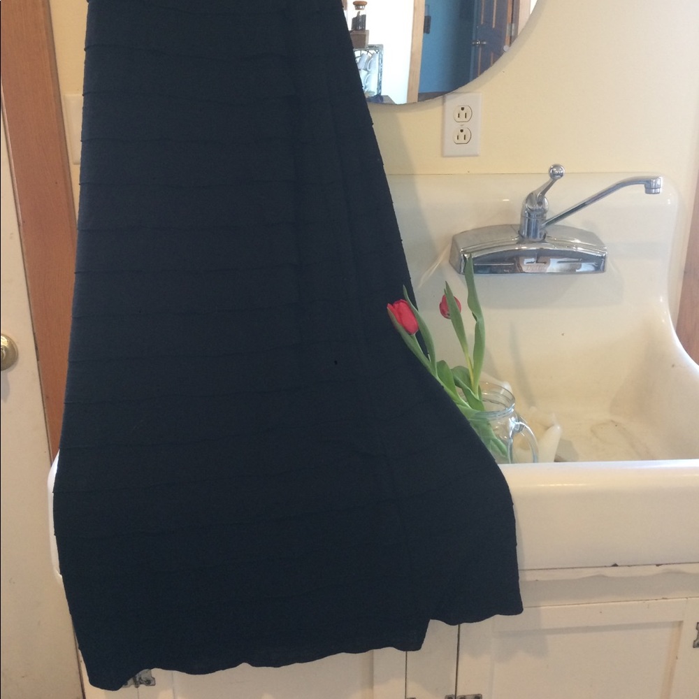 Ruffle maxi skirt also can be worn as dress.